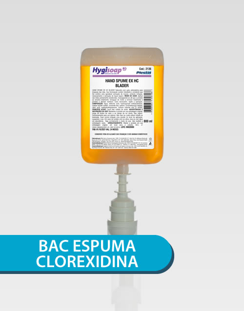 Sabonete de Clorexidina Espuma 800 ml